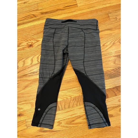Lululemon Wee Are From Space Run Inspire Crop leggings Size 10 Inkwell - Picture 1 of 4